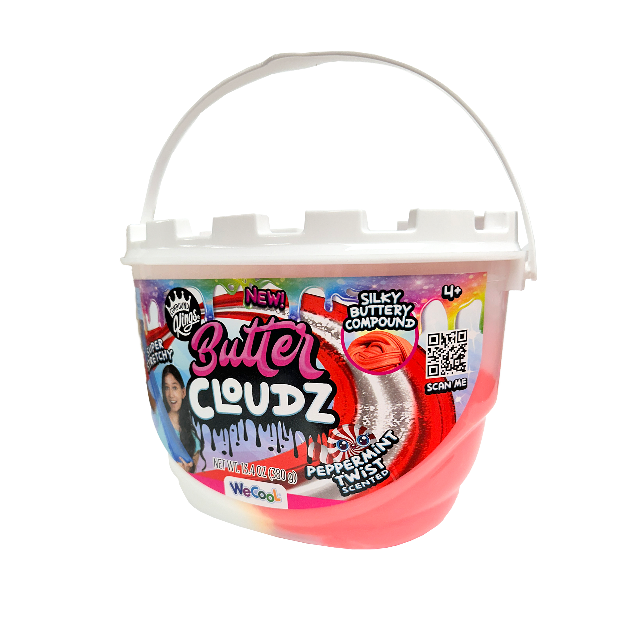 Compound Kings Peppermint Candy Cane Twist Swirl Slime Butter Tub – WeCool  Toys